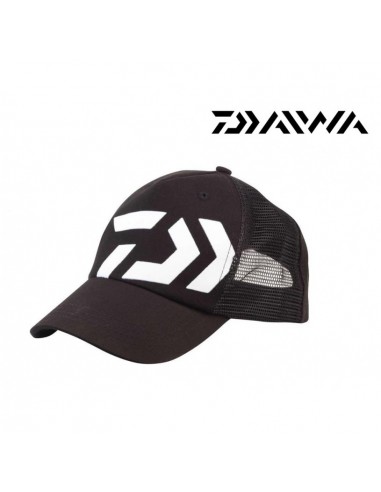 gorra Daiwa Trucker negra logo blanco