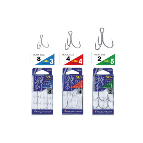 Anzuelo Triple Major Craft Gekisasu Treble